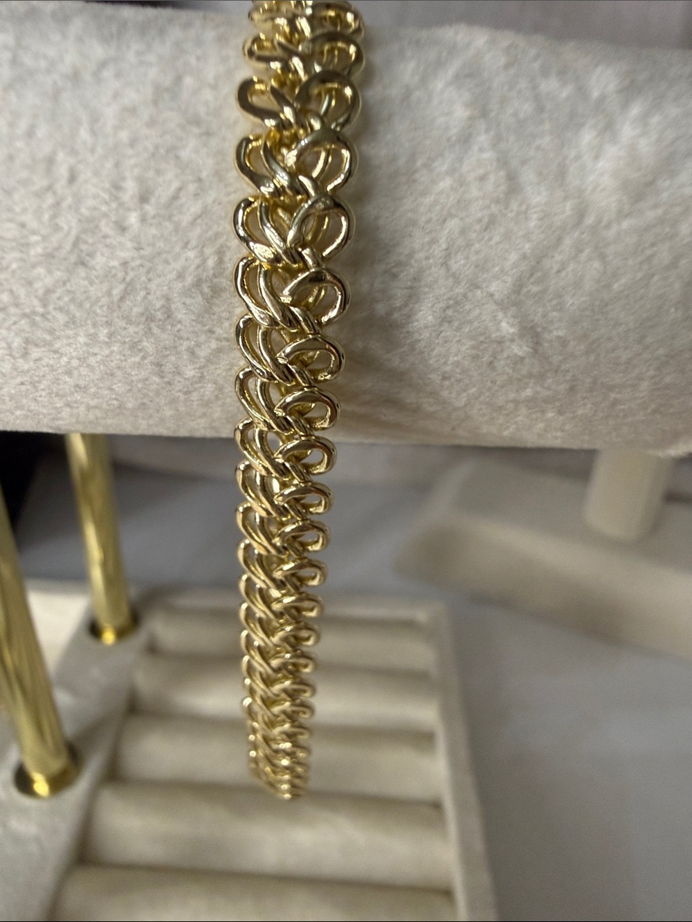 8” Gold Braided Link Bracelet